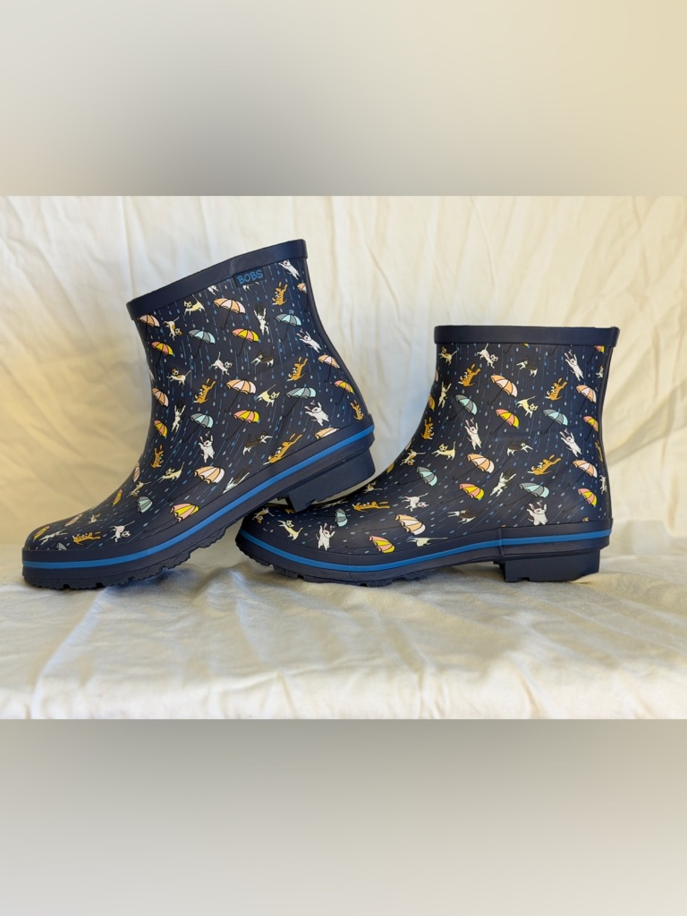 BOBS Navy Rain Boots with Umbrella Print - Picture 2 of 6